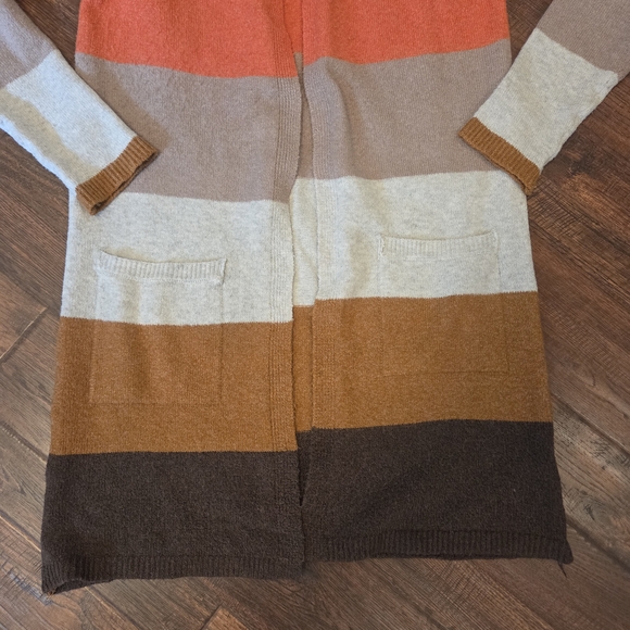 Striped Women's Cardigan Sweater - Picture 4 of 14